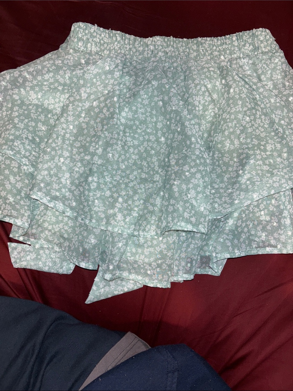 NWOT Small Green Floral Skort - Picture 2 of 4